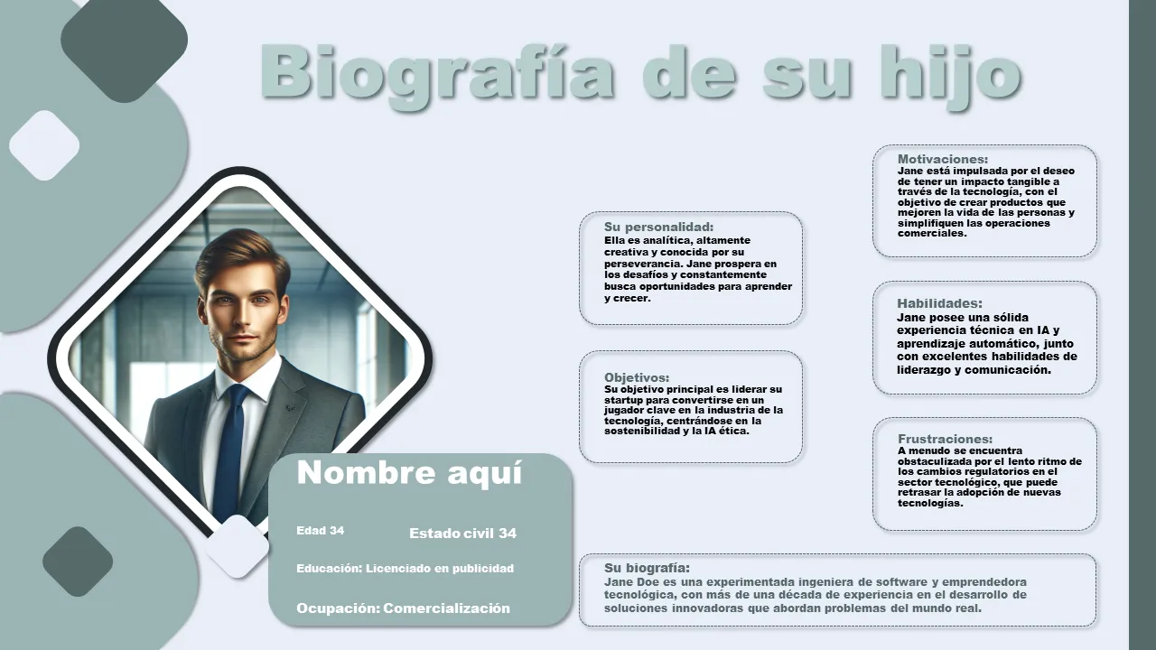 Plantilla de PowerPoint biografía