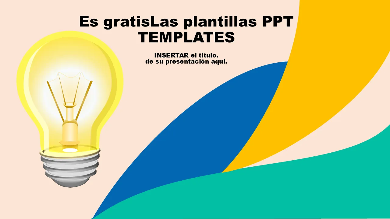Plantilla de PowerPoint con bombilla de idea creativa para presentaciones empresariales