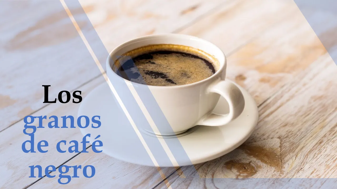 Plantillas de PowerPoint sobre granos de café negro