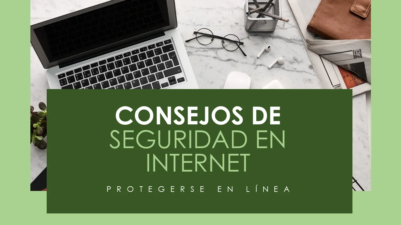 Protéjase en línea Plantilla de PowerPoint